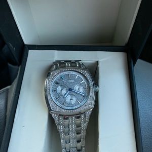 StainlessSteel & Crystal-Accent Bracelet Watch